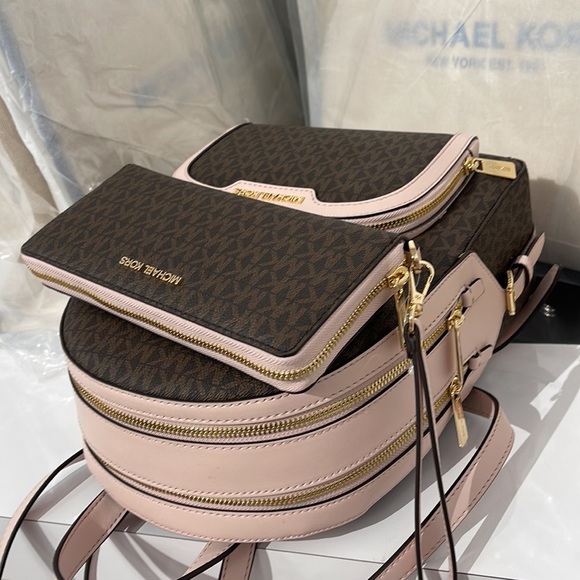 Michael Kors Md Backpack Bag Jaycee & Lg CONTINENTAL wallet-wristlet-phoneholder - Picture 7 of 16